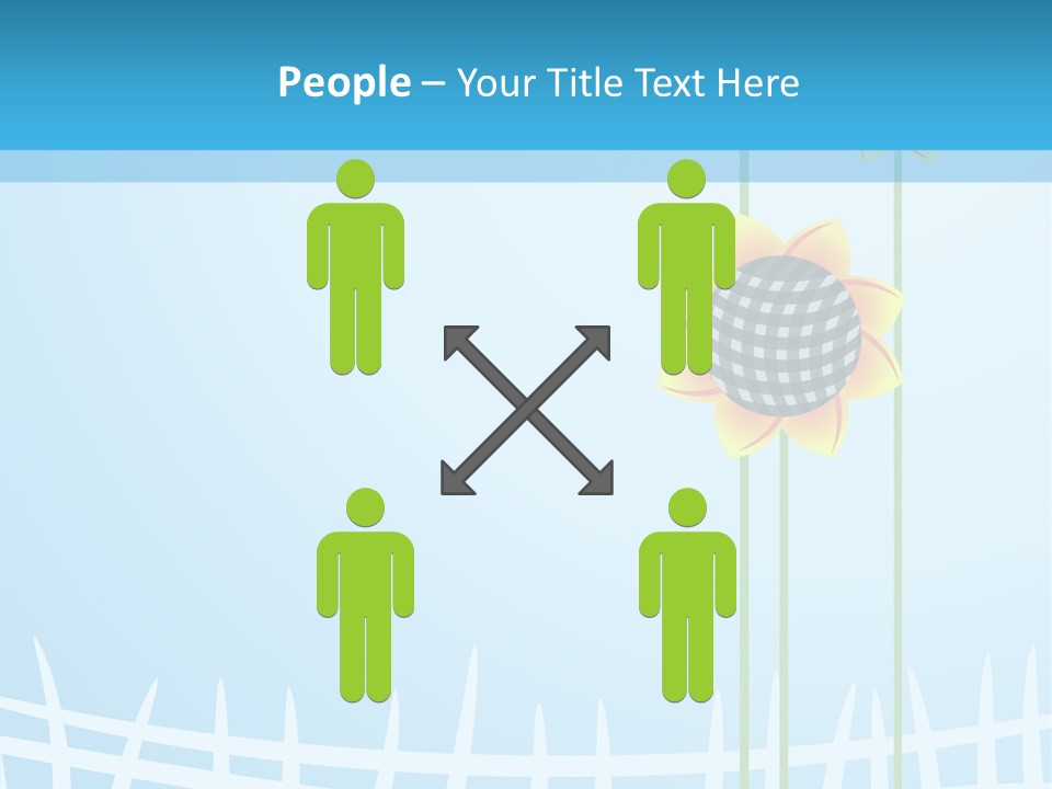 Abstraction Flowers White PowerPoint Template