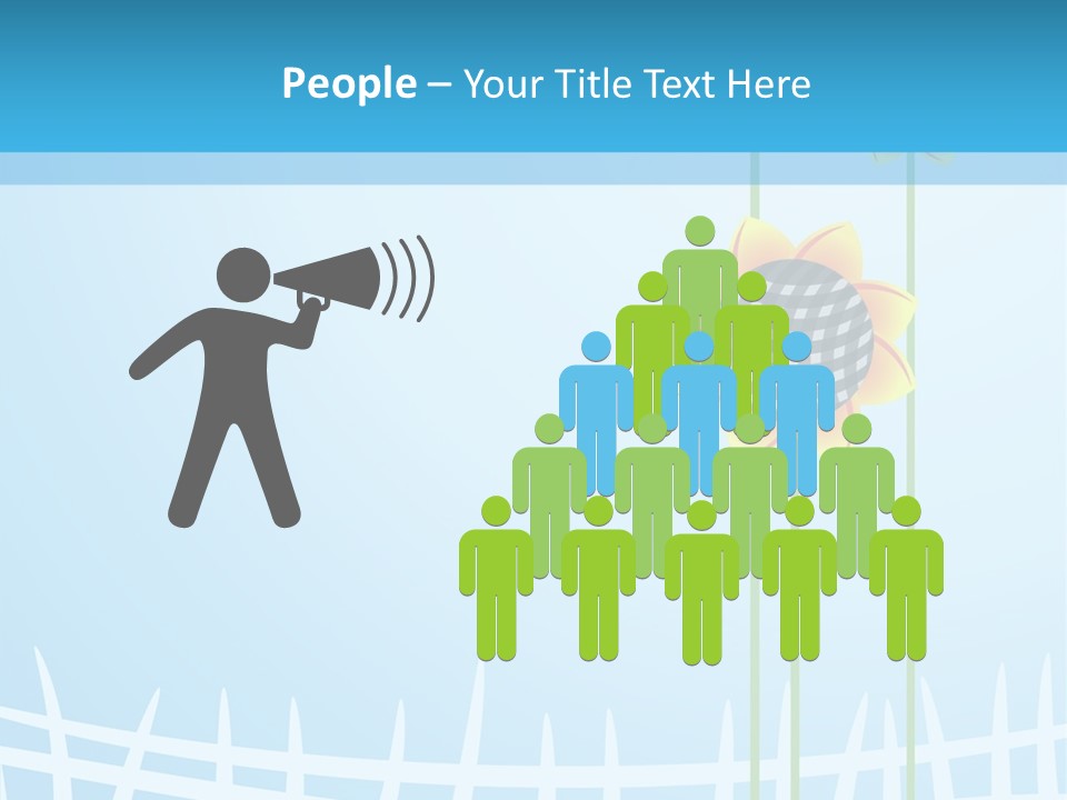 Abstraction Flowers White PowerPoint Template