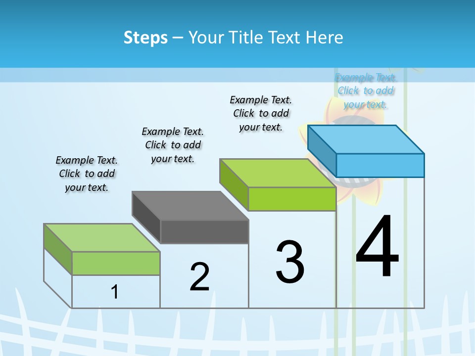 Abstraction Flowers White PowerPoint Template