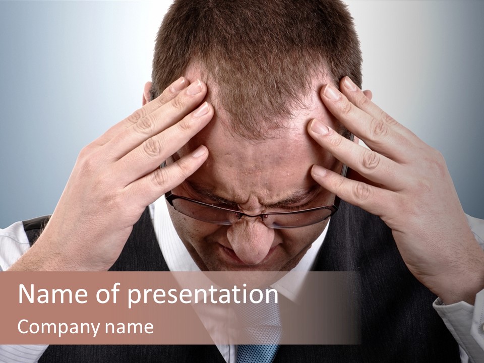 Pain Gentleman White PowerPoint Template