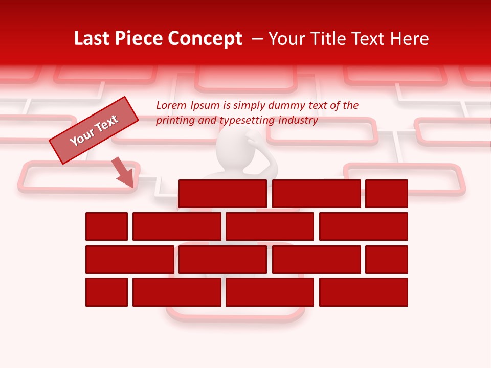 White Arrow Clipart PowerPoint Template
