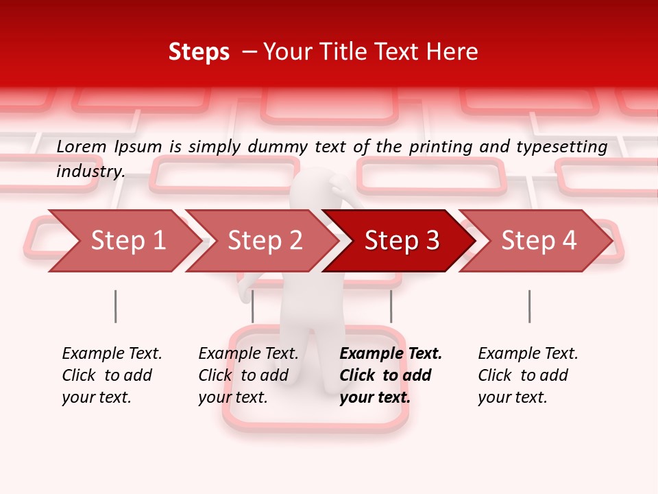 White Arrow Clipart PowerPoint Template