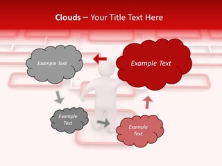 White Arrow Clipart PowerPoint Template