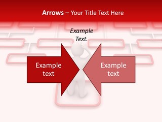 White Arrow Clipart PowerPoint Template