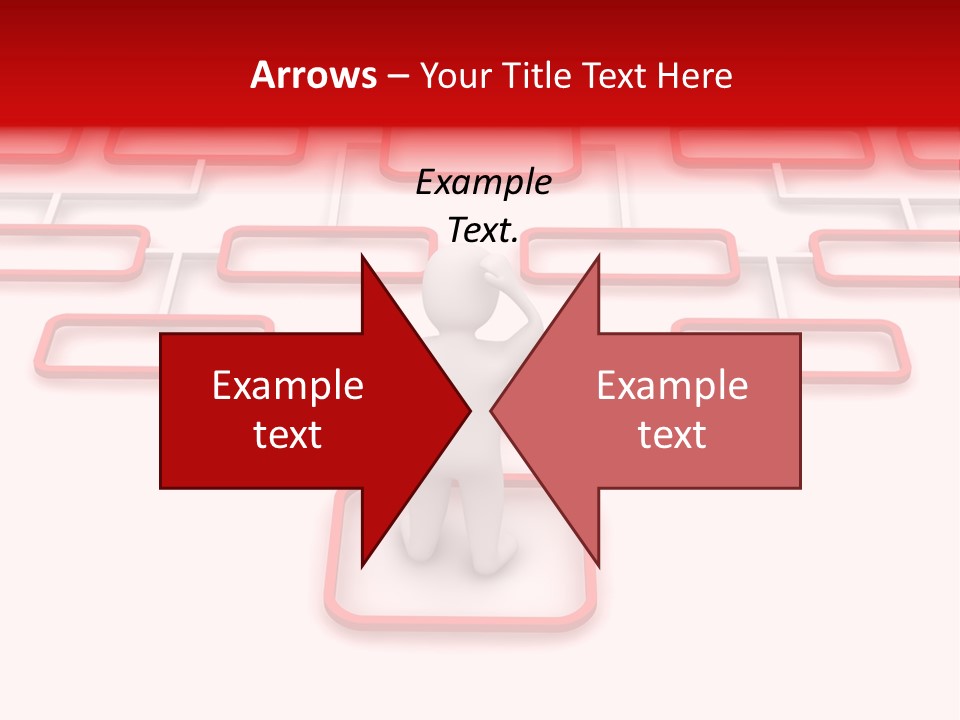 White Arrow Clipart PowerPoint Template