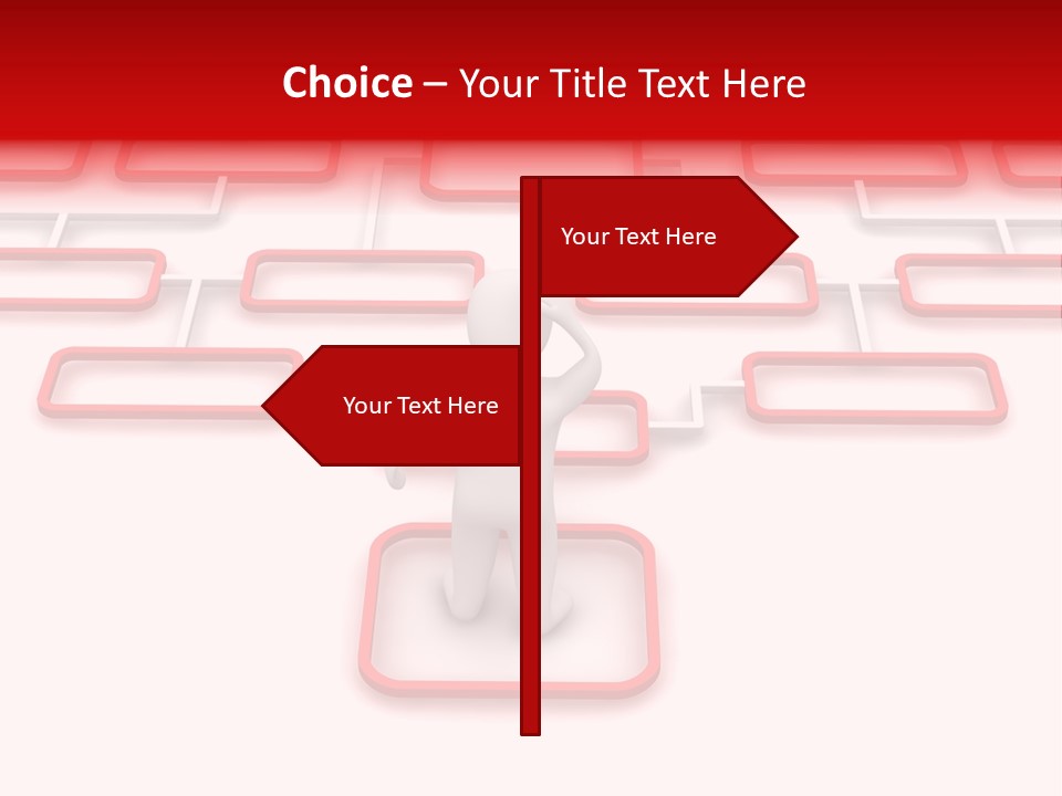 White Arrow Clipart PowerPoint Template