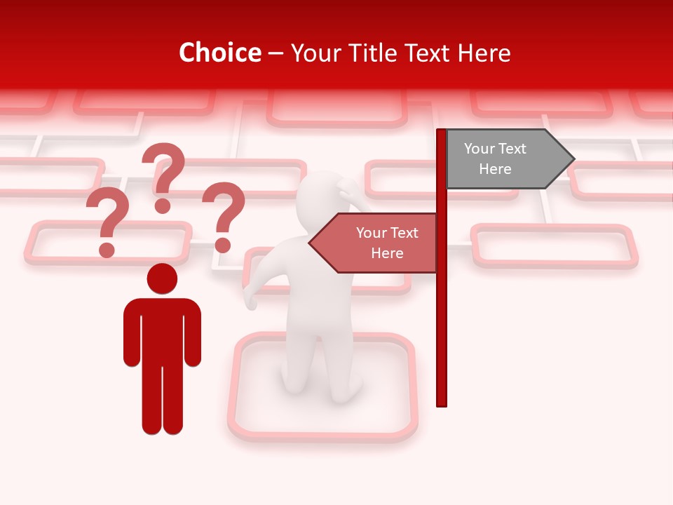 White Arrow Clipart PowerPoint Template