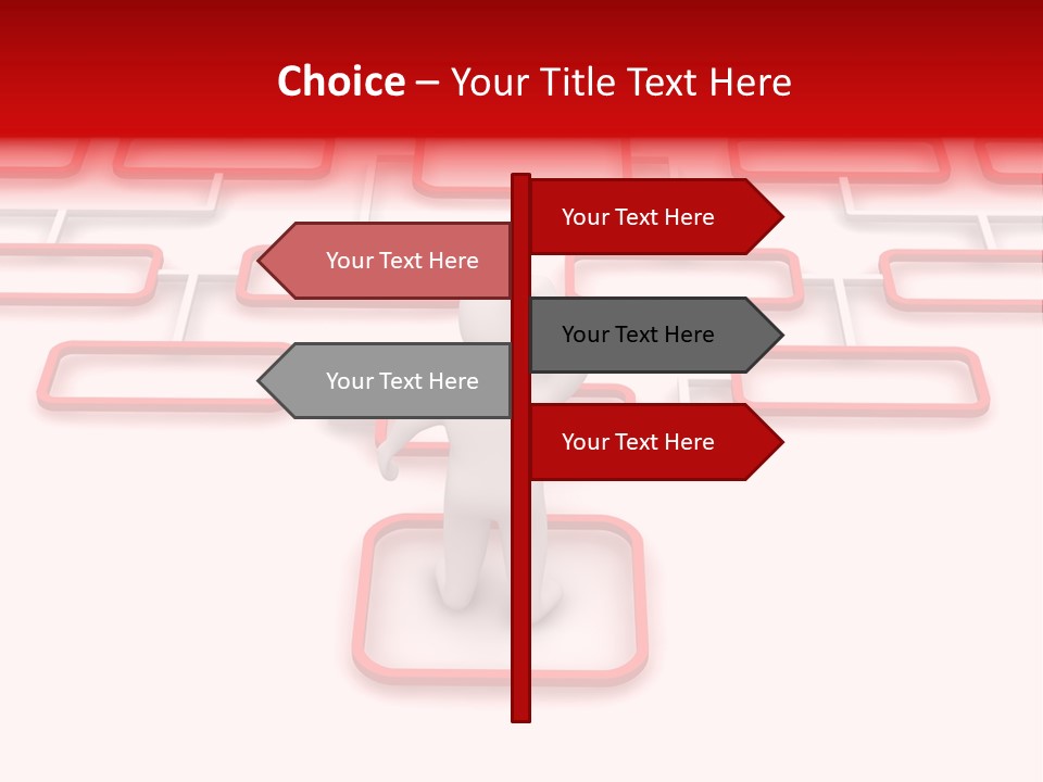 White Arrow Clipart PowerPoint Template