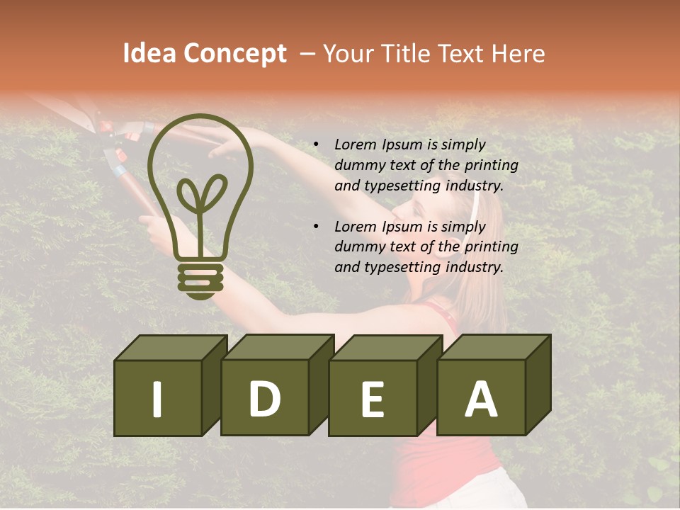 Sunlight Leisure Gardener PowerPoint Template