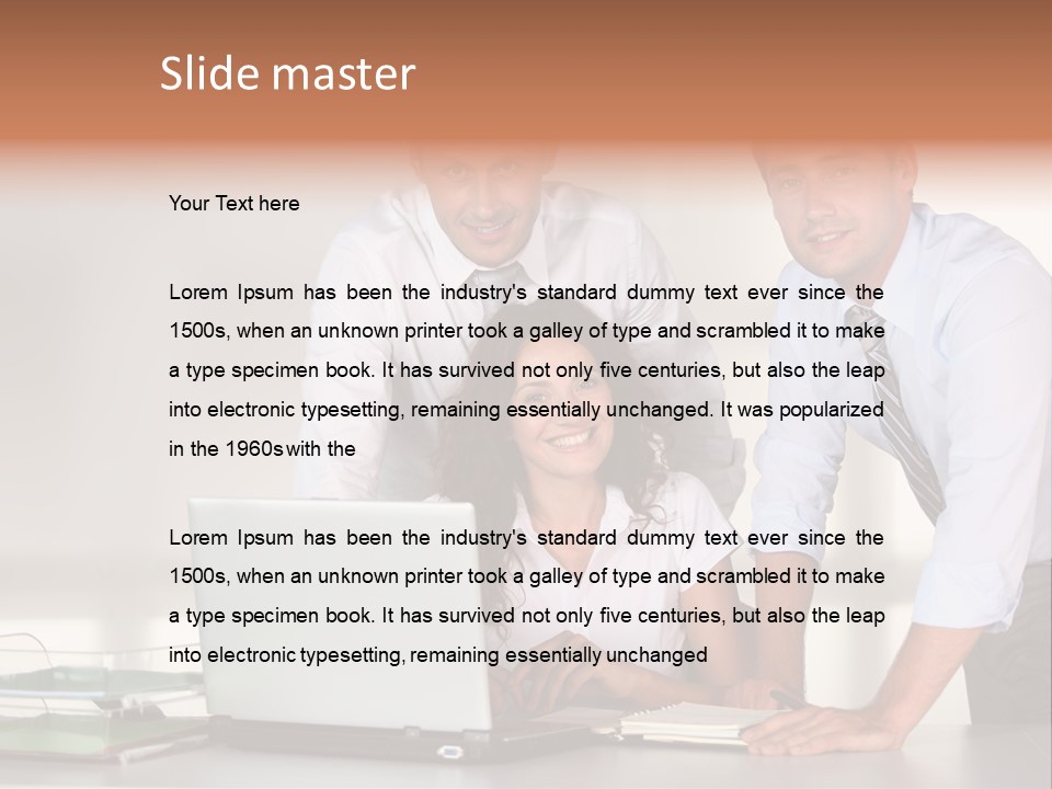 Men Adults Employees PowerPoint Template