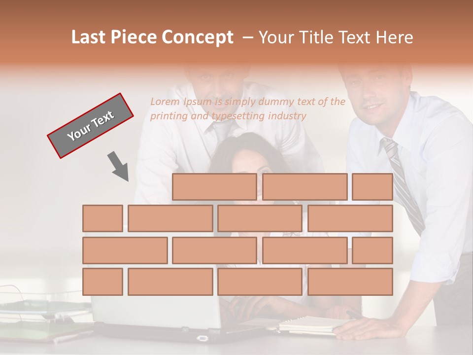 Men Adults Employees PowerPoint Template