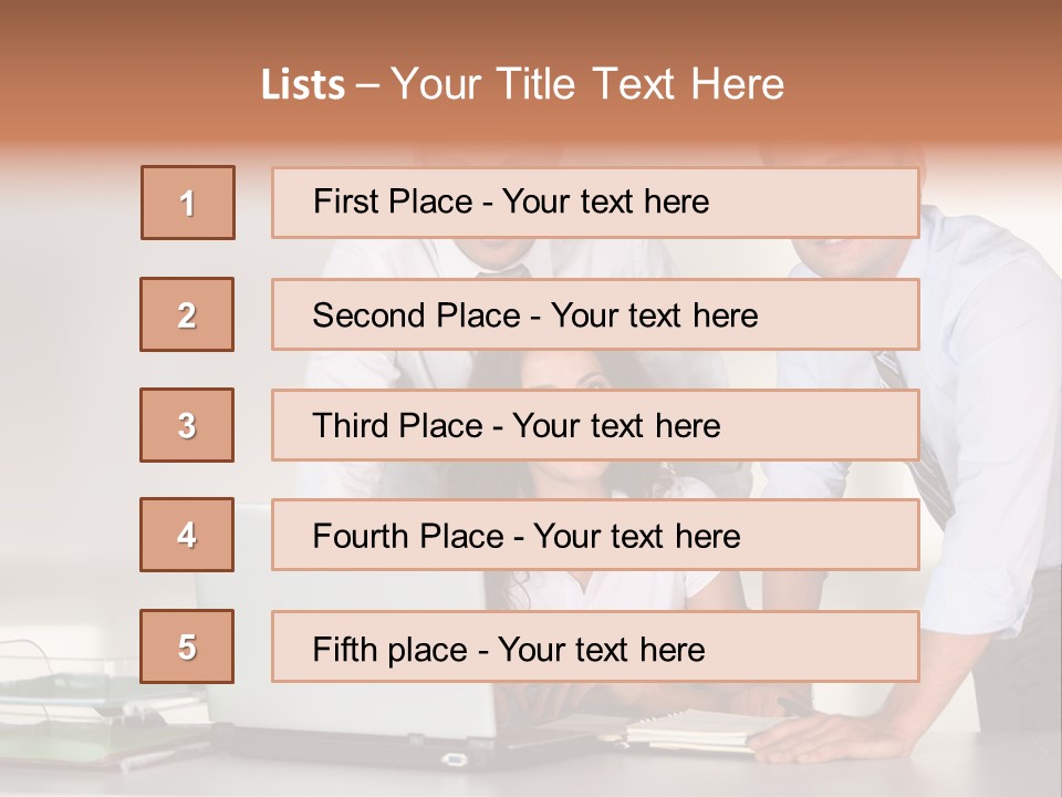 Men Adults Employees PowerPoint Template