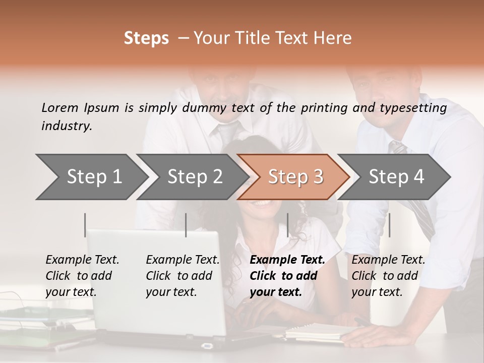 Men Adults Employees PowerPoint Template