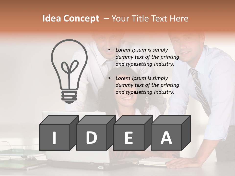 Men Adults Employees PowerPoint Template