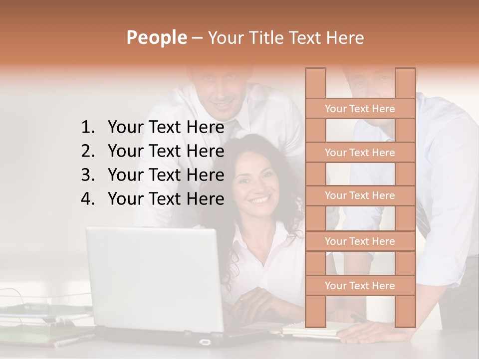 Men Adults Employees PowerPoint Template