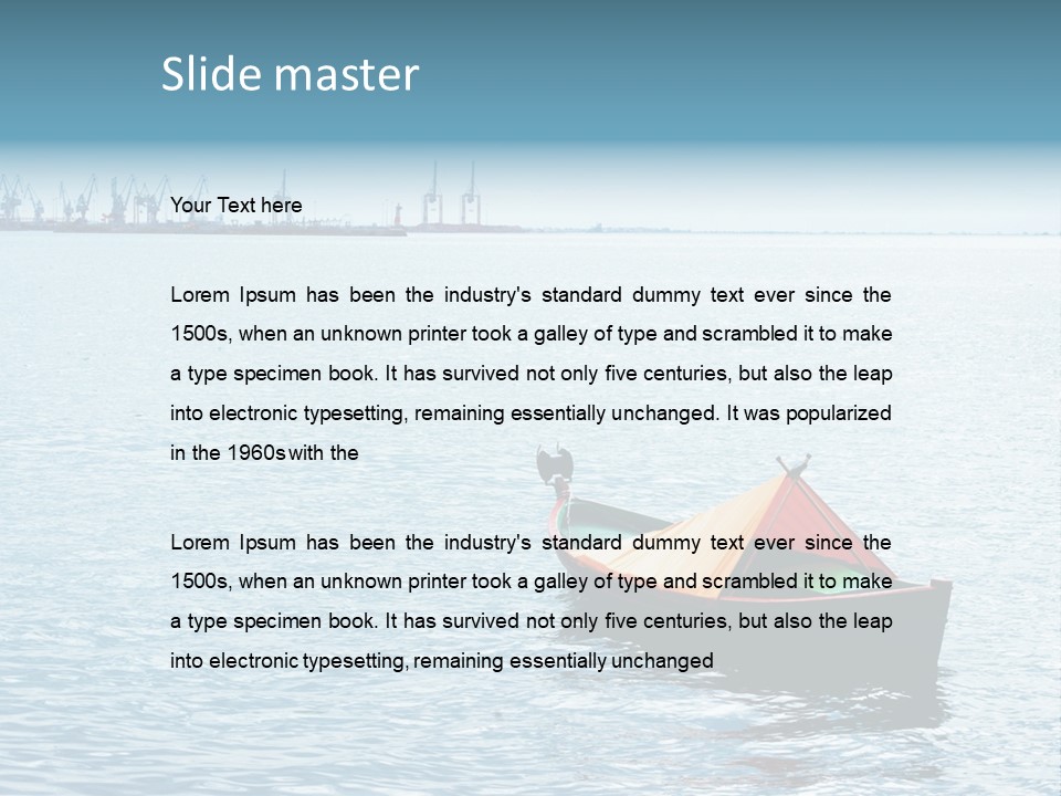 Water Harbor Sea PowerPoint Template