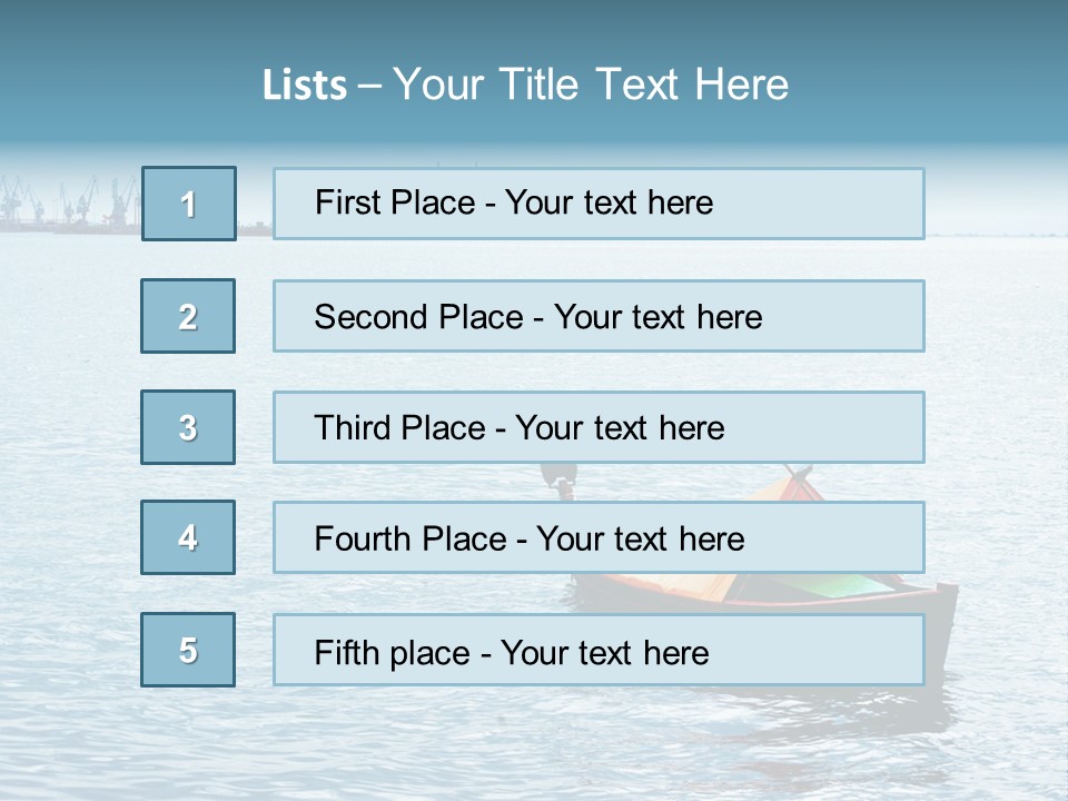 Water Harbor Sea PowerPoint Template