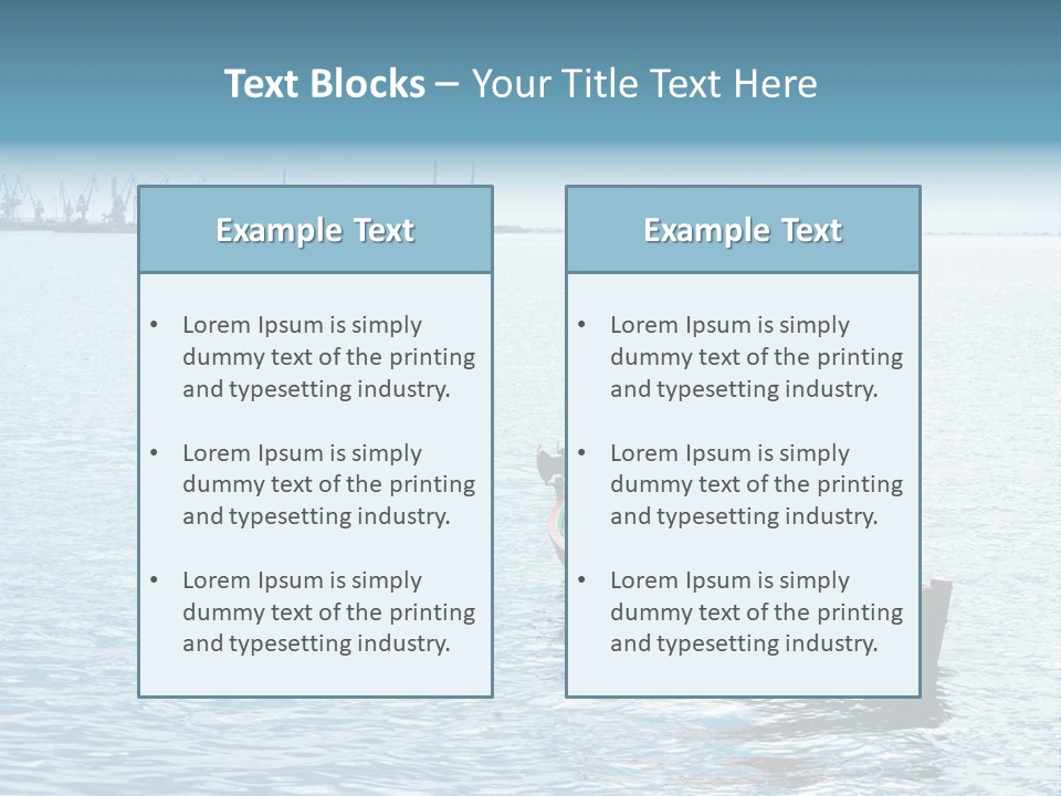 Water Harbor Sea PowerPoint Template