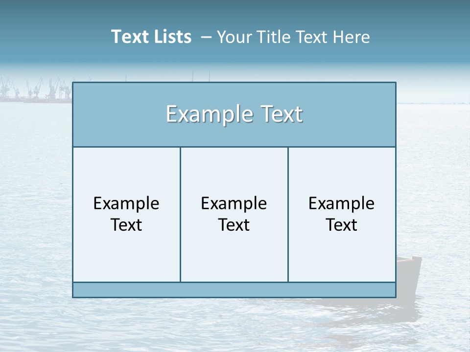 Water Harbor Sea PowerPoint Template