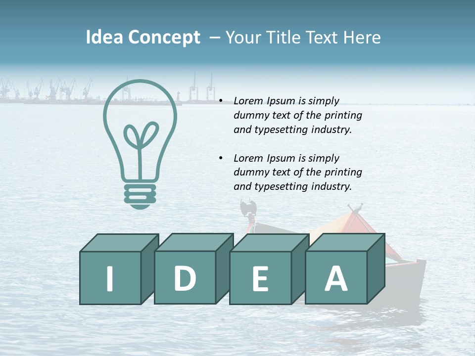Water Harbor Sea PowerPoint Template