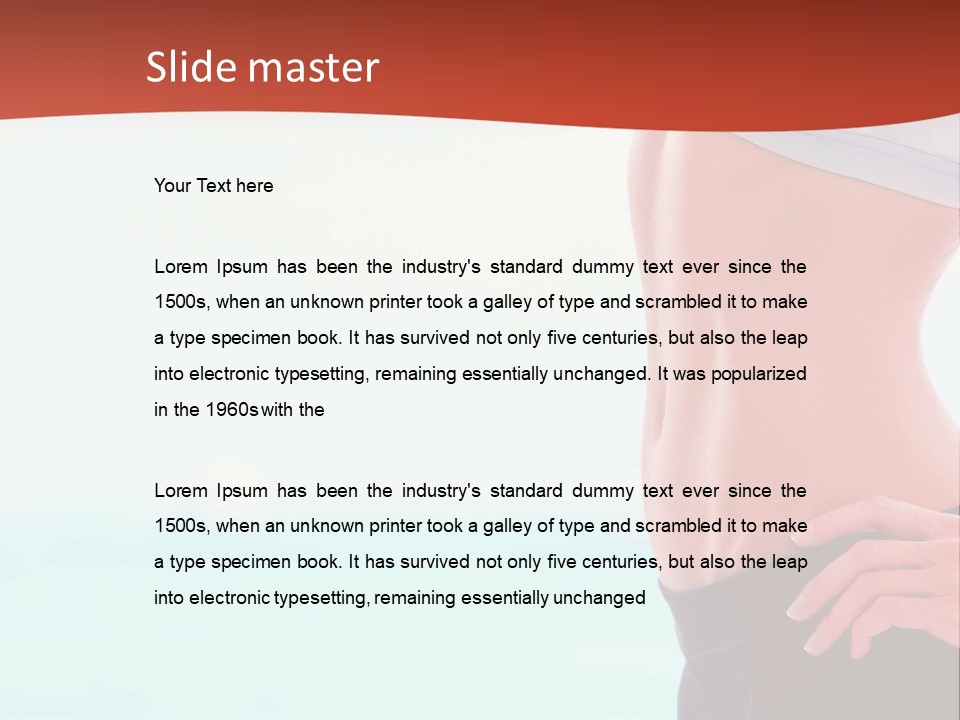 Fitness Losing Sea PowerPoint Template