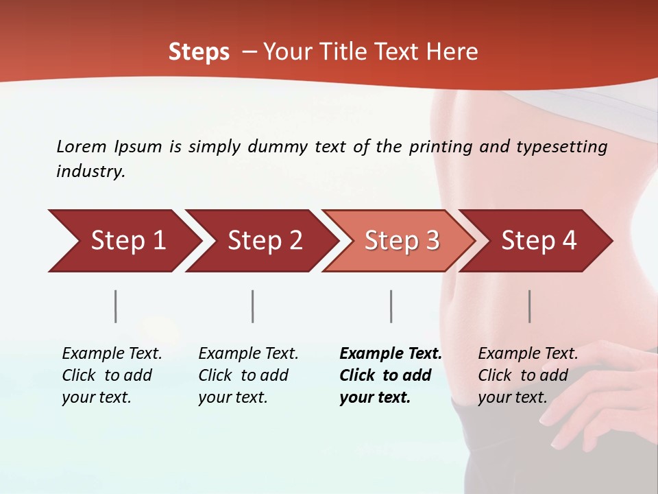 Fitness Losing Sea PowerPoint Template