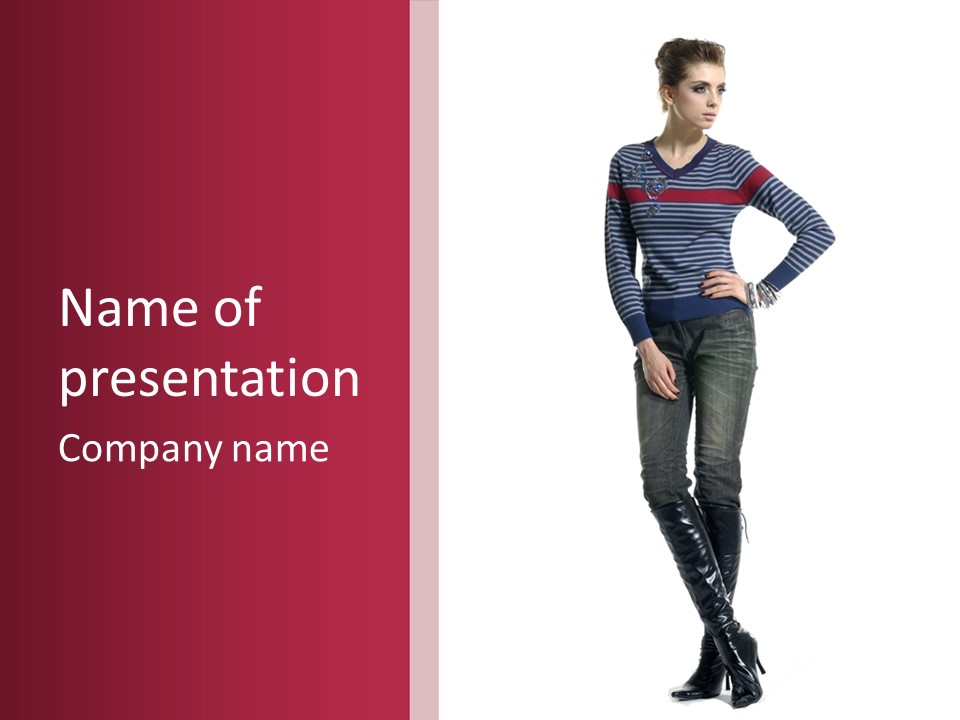 Elegance Young Scarf PowerPoint Template