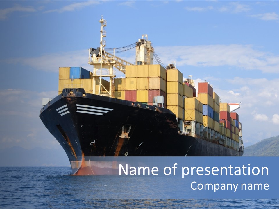 Large International Shipping PowerPoint Template