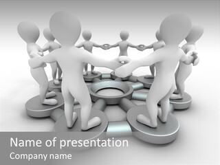 Support Organization Shape PowerPoint Template