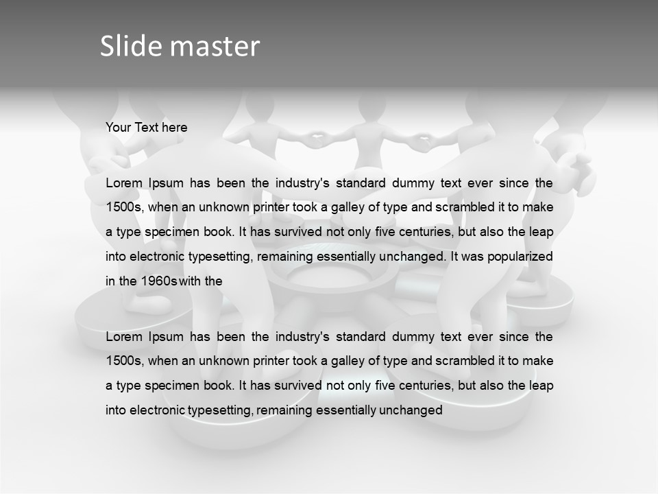 Support Organization Shape PowerPoint Template