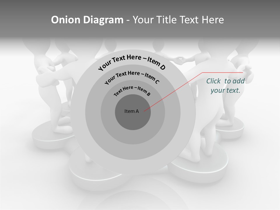 Support Organization Shape PowerPoint Template