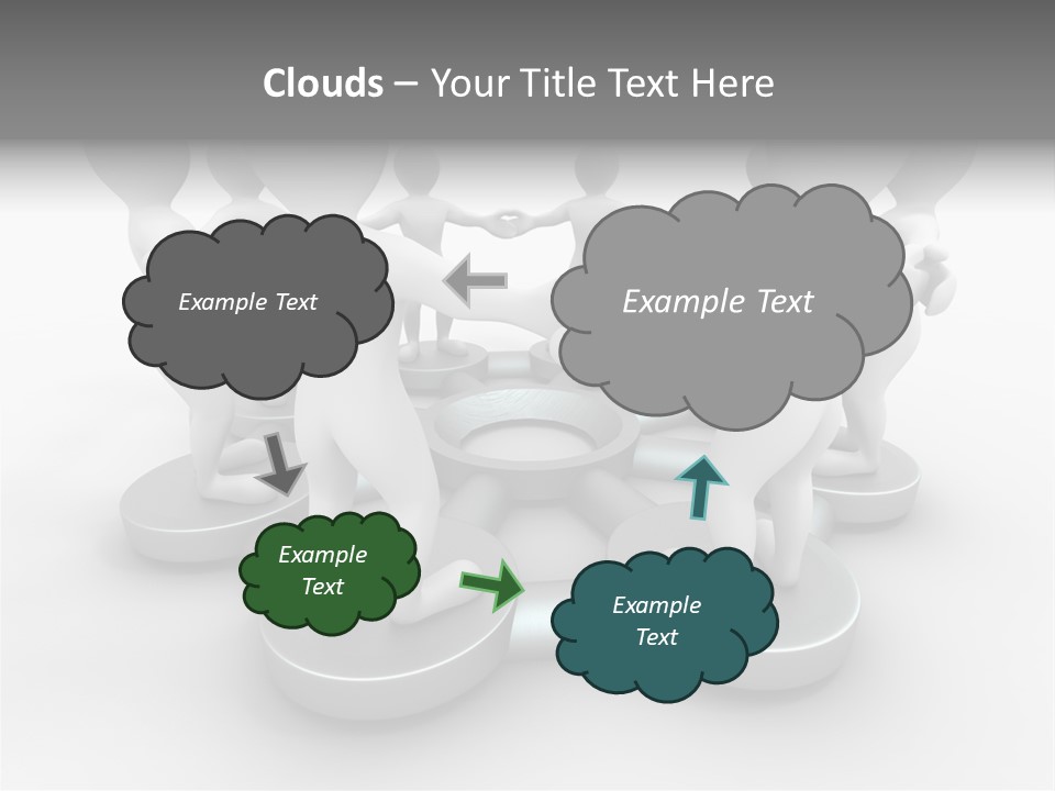Support Organization Shape PowerPoint Template