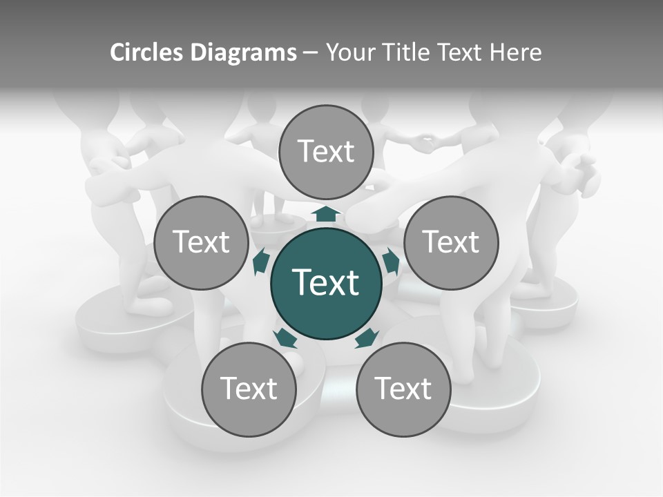 Support Organization Shape PowerPoint Template