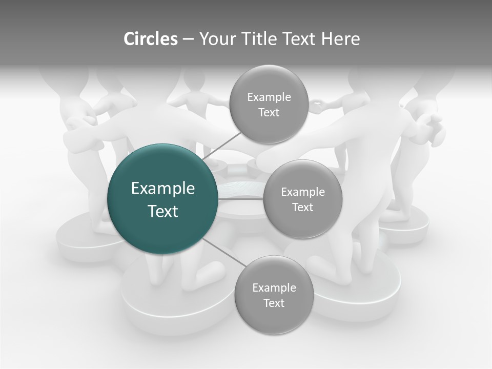 Support Organization Shape PowerPoint Template