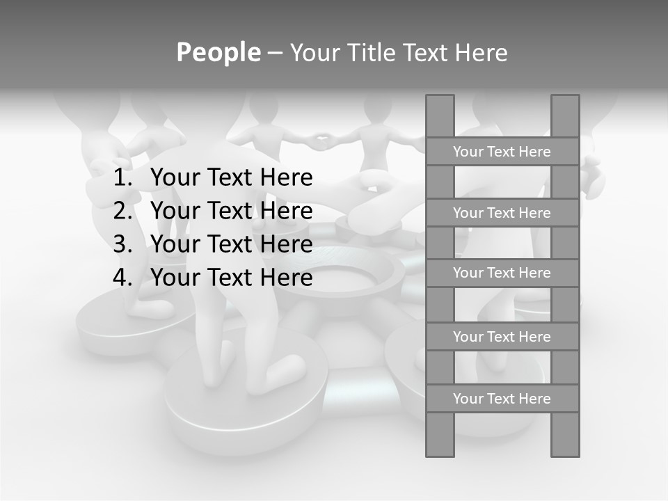 Support Organization Shape PowerPoint Template