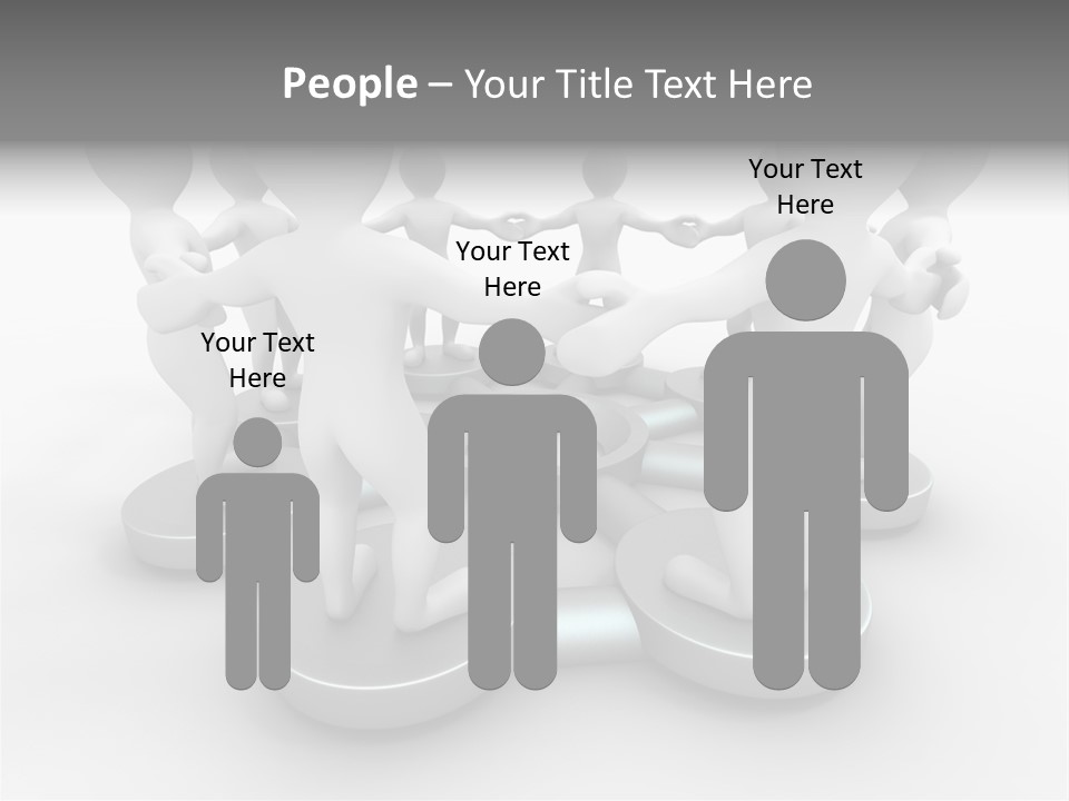 Support Organization Shape PowerPoint Template