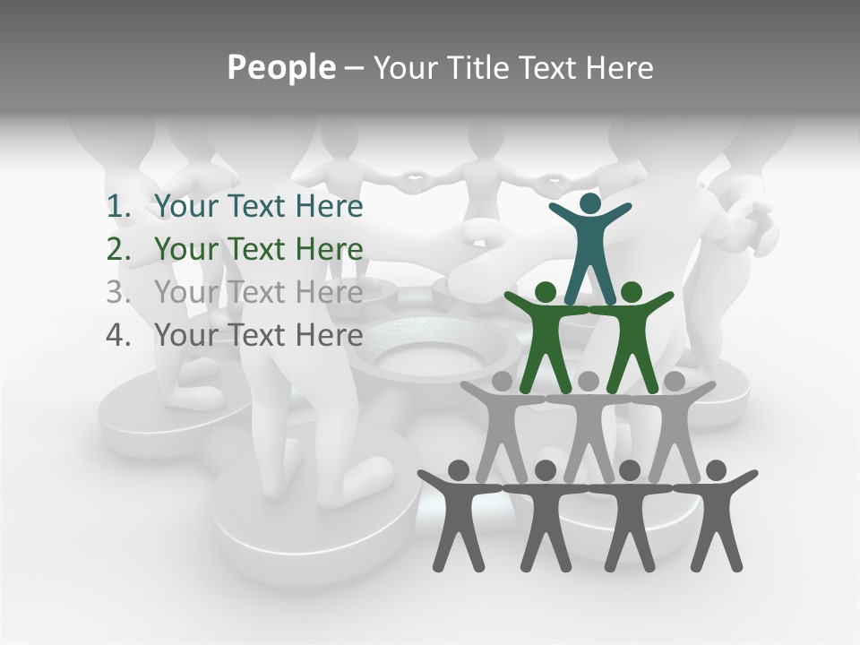 Support Organization Shape PowerPoint Template