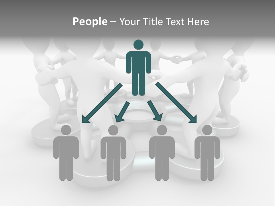 Support Organization Shape PowerPoint Template