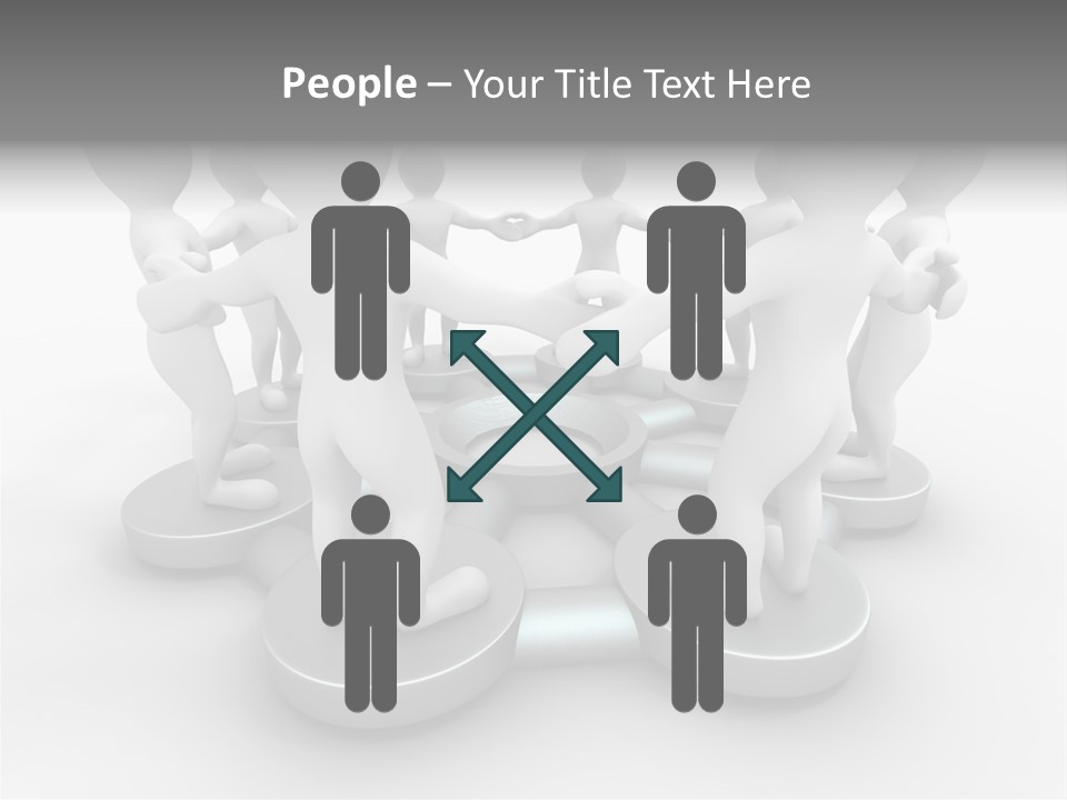 Support Organization Shape PowerPoint Template