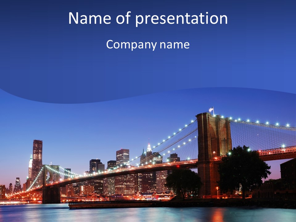 Harbor Twilight Metropolitan PowerPoint Template