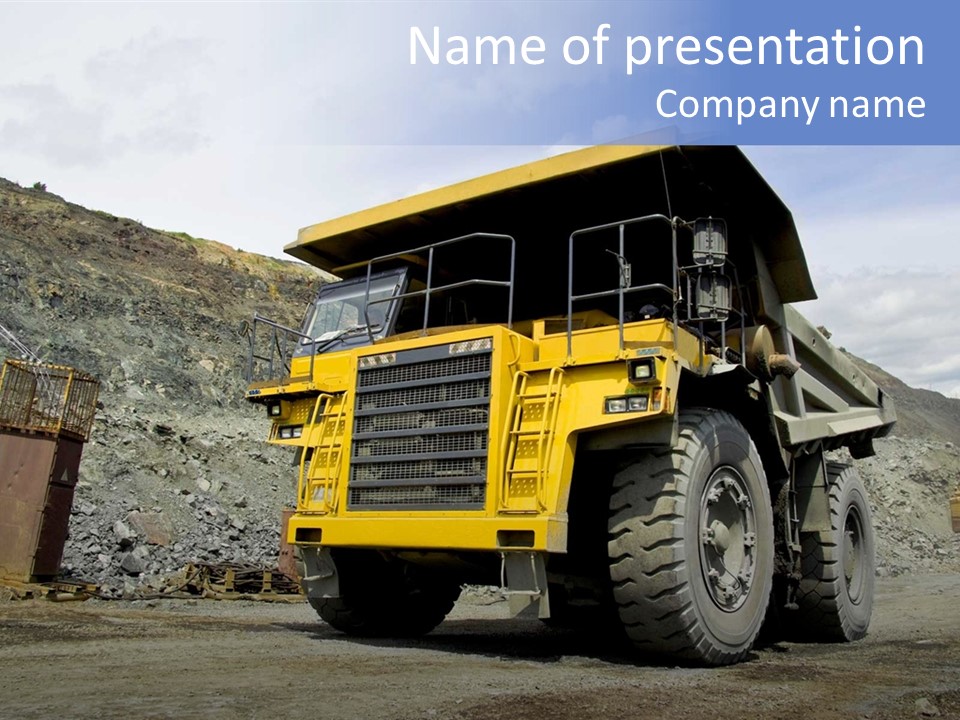 Rock Metal Mine PowerPoint Template