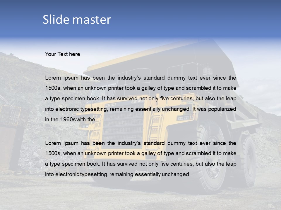 Rock Metal Mine PowerPoint Template