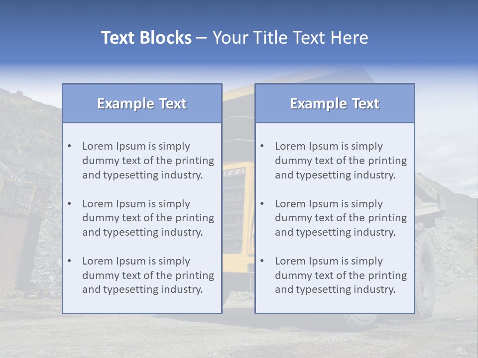 Rock Metal Mine PowerPoint Template