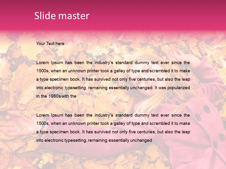 Girl Ground Closeup PowerPoint Template