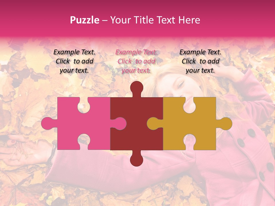 Girl Ground Closeup PowerPoint Template