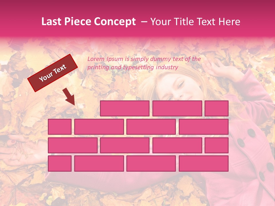 Girl Ground Closeup PowerPoint Template