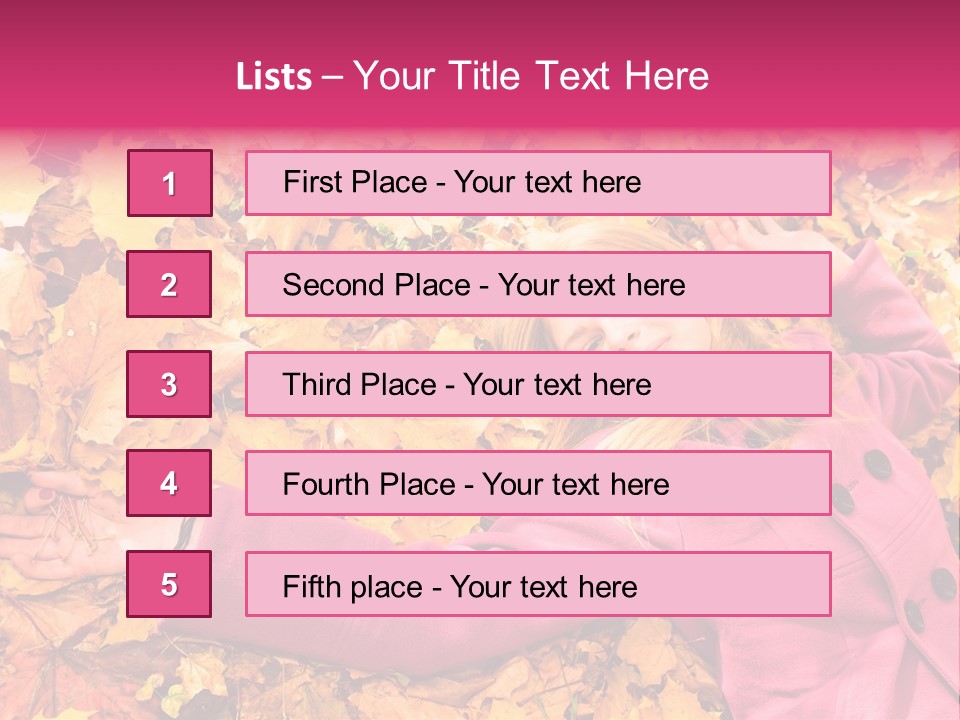 Girl Ground Closeup PowerPoint Template