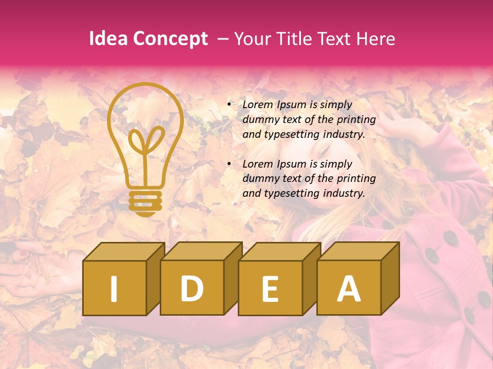 Girl Ground Closeup PowerPoint Template