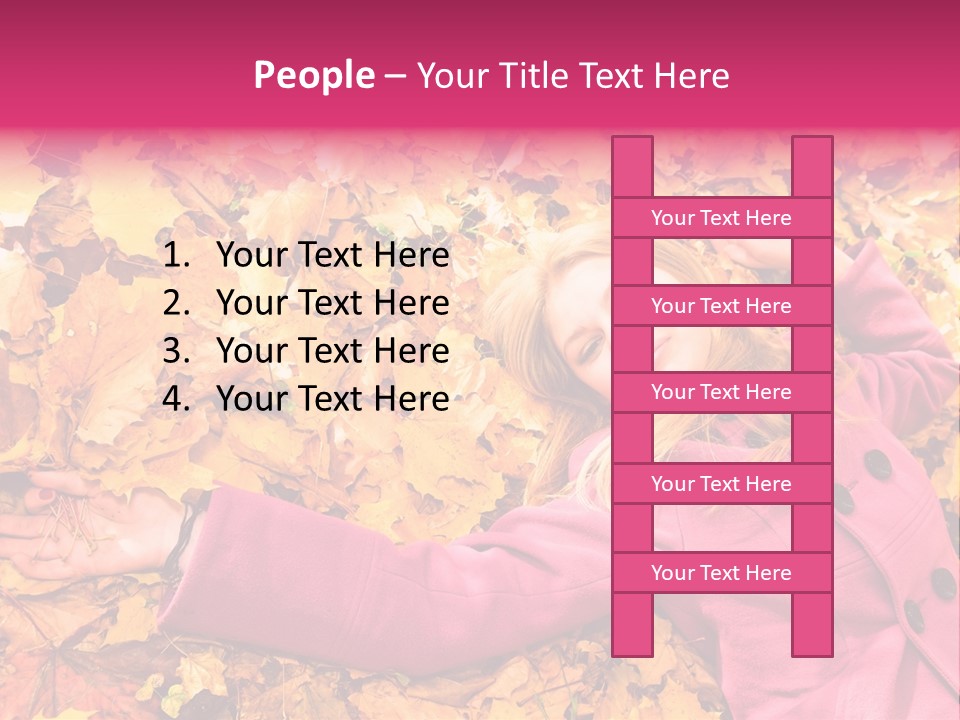 Girl Ground Closeup PowerPoint Template