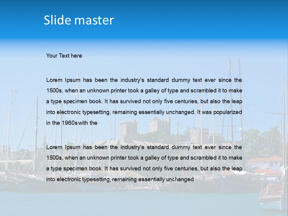 Place Yachting Coastline PowerPoint Template
